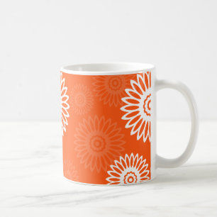 Minimalistische Mandarine Orangenblütenmuster Tasse