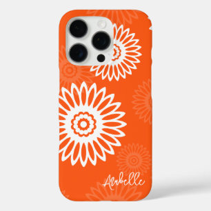 Minimalistische Mandarine Orangenblütenname iPhone 16 Pro Hülle