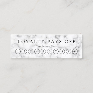 Minimalistische Marbour Loyalty Punch Card Treuekarte