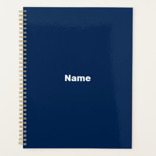 Minimalistische marinebaublaue Texttonografie Planer