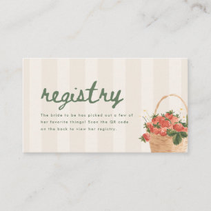 Minimalistische Market Brautparty QR-Code-Geschenk Begleitkarte