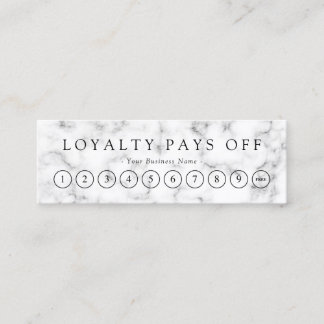 Minimalistische Marmorloyalty Punch Card Treuekarte