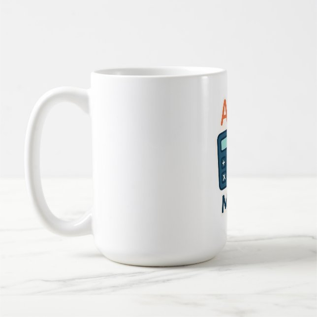 Minimalistische Mathematik - Rechner, Lineal Kaffeetasse (Links)