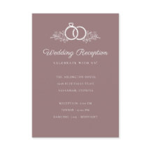 Minimalistische Mauve Script Hochzeitsempfehlung