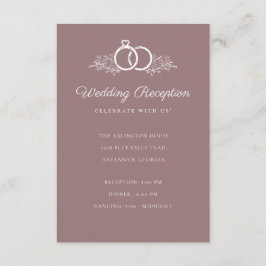 Minimalistische Mauve Script Hochzeitsempfehlung Begleitkarte