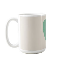 Minimalistische Meeresfrüchte-Grüne Minze Tasse