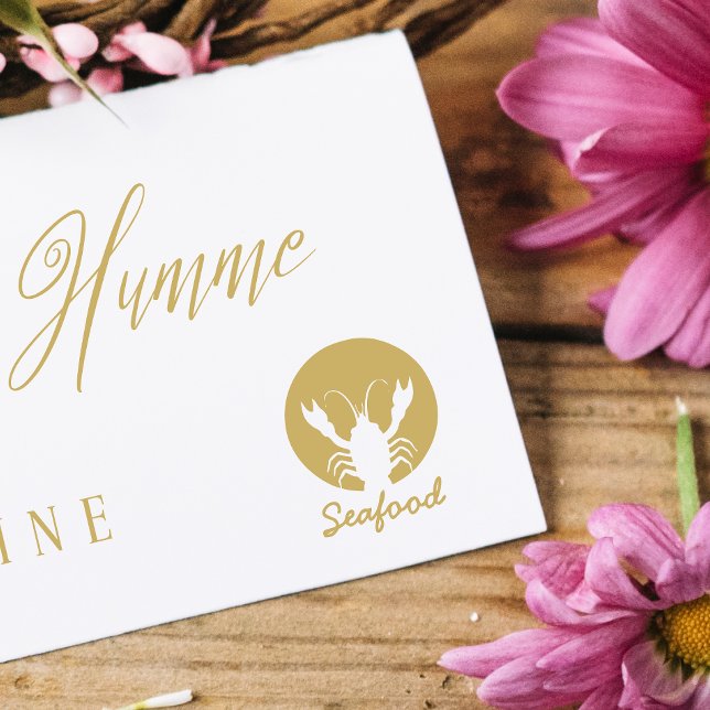 Minimalistische Meeresfrüchte Hochzeitsgäste - Aus Gummistempel (Von Creator hochgeladen)