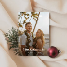 Minimalistische Mele Kalikimaka-Strandfoto mit Sch