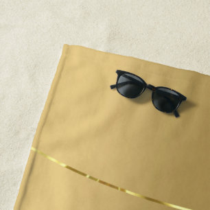 Minimalistische metallische Gold-Hintergrund Yogma Strandtuch