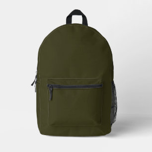 Minimalistische Militärarmee grün schlicht Bedruckter Rucksack