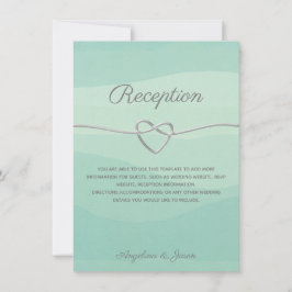 Minimalistische Minze & Silver Wedding Reception C