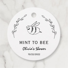 Minimalistische Minze zu botanischen Gefälligkeits Geschenkanhänger