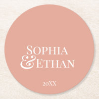 Minimalistische Mit Monogramm Hochzeiten Untersetz