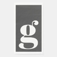 Minimalistische Mit Monogramm Initial Fett Black