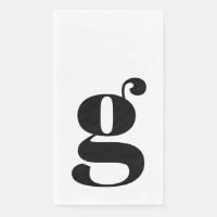 Minimalistische Mit Monogramm Initial Fett Weiß