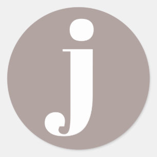 Minimalistische Mit Monogramm Initialzündung in Ta Runder Aufkleber