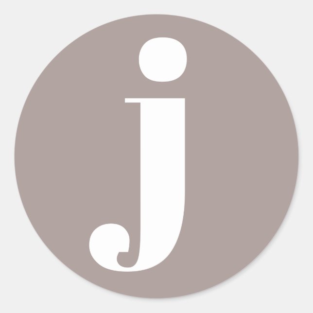 Minimalistische Mit Monogramm Initialzündung in Ta Runder Aufkleber (Vorderseite)