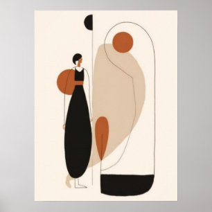 Minimalistische Mode-Figur-Wandkunst Skandinavis Poster