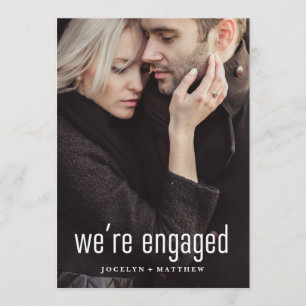 Minimalistische Modern Foto Engagement Party Einladung