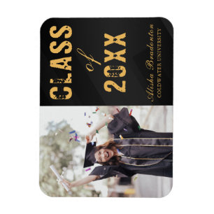 Minimalistische moderne Abschluss Card Magnet