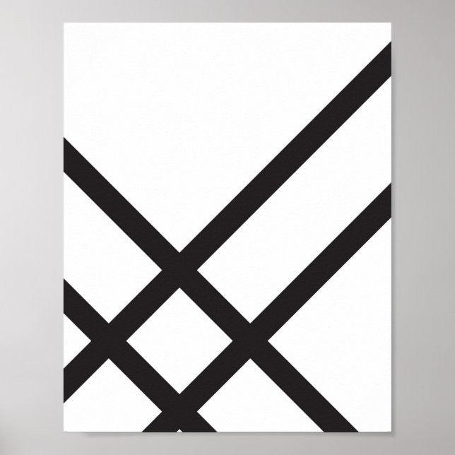 Minimalistische moderne Abstrakte Geometrie-Linien Poster (Vorne)