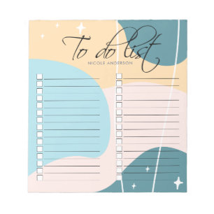 Minimalistische, moderne Abstrakte Pastete Notizblock