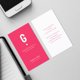 Minimalistische moderne Anfänge in Special Rosa Visitenkarte