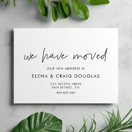 Minimalistische, moderne Ankündigung Postkarte