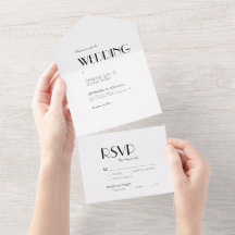 Minimalistische moderne Art Deco-Hochzeit