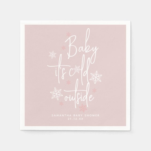 Minimalistische, moderne Baby Girl Dusche Serviette (Vorderseite)