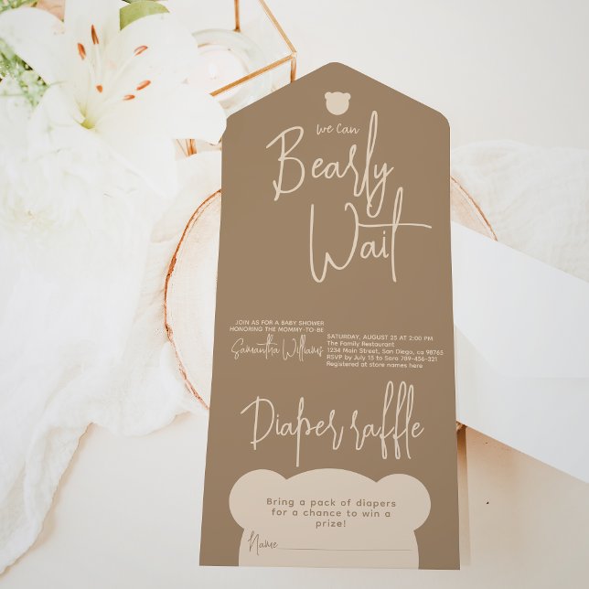 Minimalistische moderne Babydusche All In One Einladung (Von Creator hochgeladen)