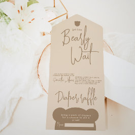 Minimalistische moderne Babydusche All In One Einladung