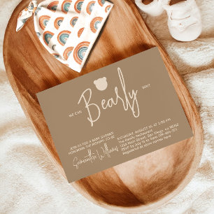 Minimalistische moderne Babydusche Einladung