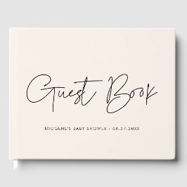 Minimalistische moderne Babydusche Gästebuch