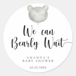 Minimalistische moderne Babydusche Runder Aufkleber