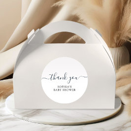 Minimalistische moderne Babydusche Vielen Dank Runder Aufkleber