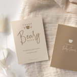 Minimalistische moderne Bärendusche Dankeskarte<br><div class="desc">Ein kleiner wilder ist unterwegs? Natürlich wirst du feiern! Dieses können wir Ihnen bei der Planung einer tollen Baby-Dusche behilflich sein!</div>