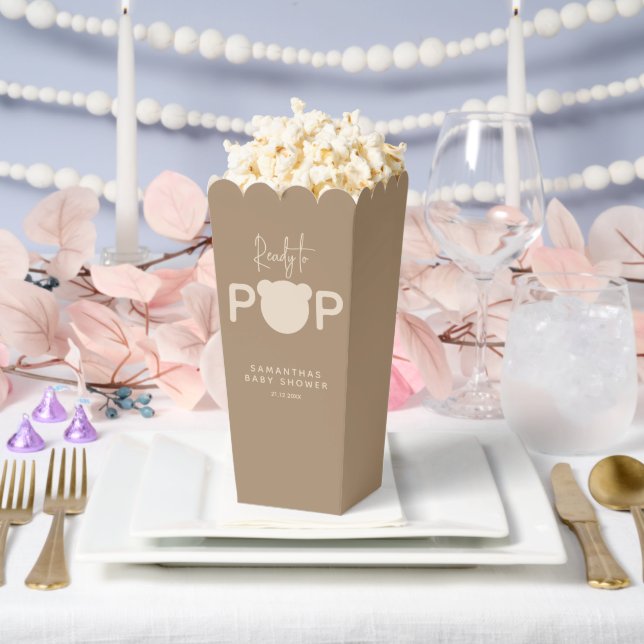 Minimalistische moderne Bärendusche Gefallen B Geschenkschachtel (Hochzeit)