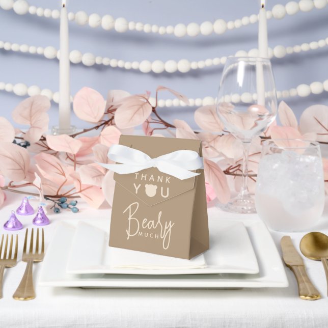 Minimalistische moderne Bärendusche Gefallen B Geschenkschachtel (Hochzeit)