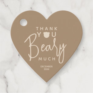 Minimalistische moderne Bärendusche Geschenkanhänger