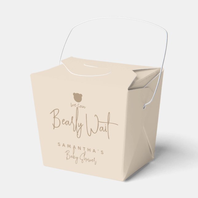 Minimalistische moderne Bärendusche Geschenkschachtel (Vorderseite)