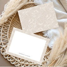 Minimalistische moderne beige Rand Botanische Lini
