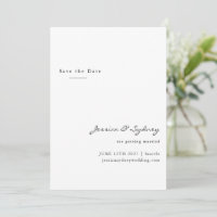 Minimalistische moderne Beige Taupe Skripte Save t