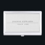 Minimalistische moderne berufliche weiße Leinwand Visitenkarten Etui<br><div class="desc">Moderne elegante berufliche unbedeutende weiße Imitatleinwandbeschaffenheit,  Geschäfts-Kartenhalter.
Sie können den Text leicht ändern.
Benutzen Sie Kapitalien und freie Räume zwischen den Buchstaben.
Wenn Sie Hilfe benötigen,  bin ich froh,  Ihnen,  Ihnen zu helfen kann mir eine Post schicken.</div>