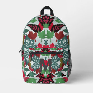 Minimalistische moderne Blätter 2 | Bunt Bedruckter Rucksack