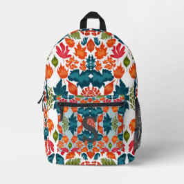 Minimalistische moderne Blätter 3 | Bunt Bedruckter Rucksack