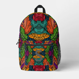 Minimalistische moderne Blätter 4   Bunt Bedruckter Rucksack