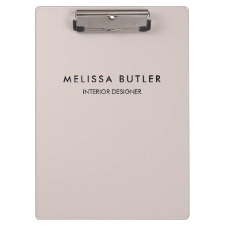 Minimalistische, moderne blush Beige-Zwischenablag Klemmbrett