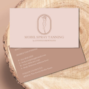 Minimalistische moderne Blush-Spray-Tan-Body-Skinc Visitenkarte