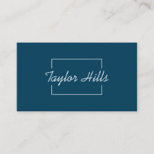 Minimalistische, moderne Box Line Frame Navy Blue